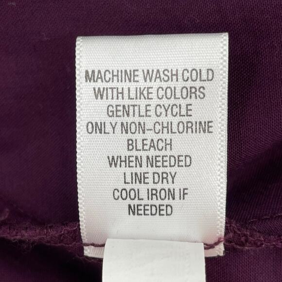 Plum Purple Button Down Blouse Shirt Long Sleeve Fall Jewel Tone Apt 9 Size S - Picture 10 of 10